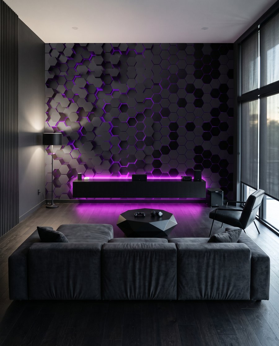 Lumière en hexagones — intérieur 3