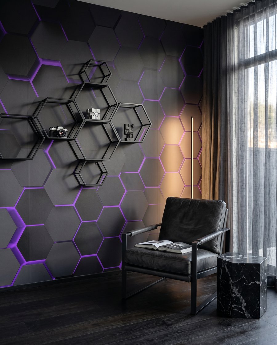 Lumière en hexagones — intérieur 4