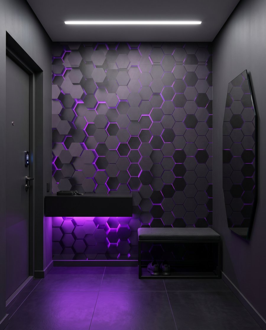 Lumière en hexagones — intérieur 1