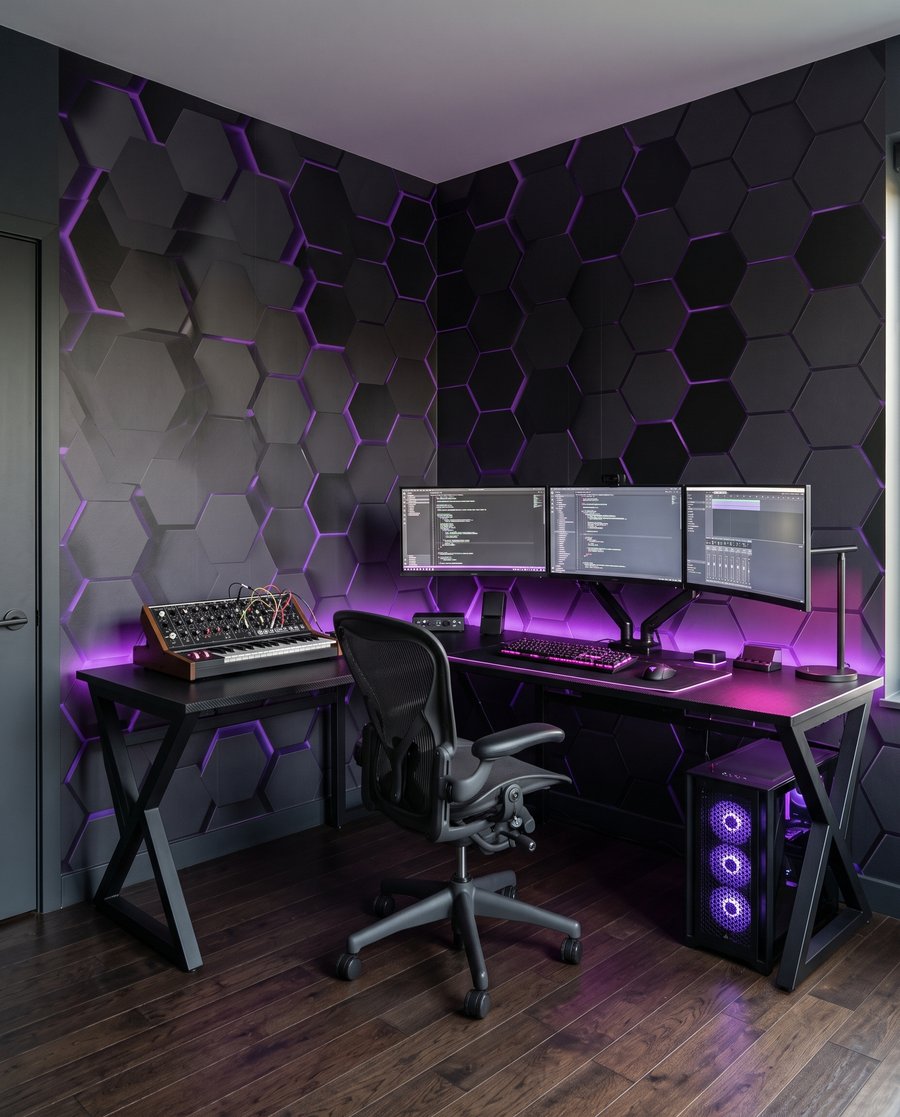 Lumière en hexagones — intérieur 7