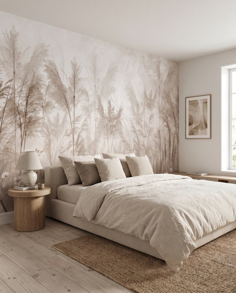 Prairie au petit matin dans un intérieur