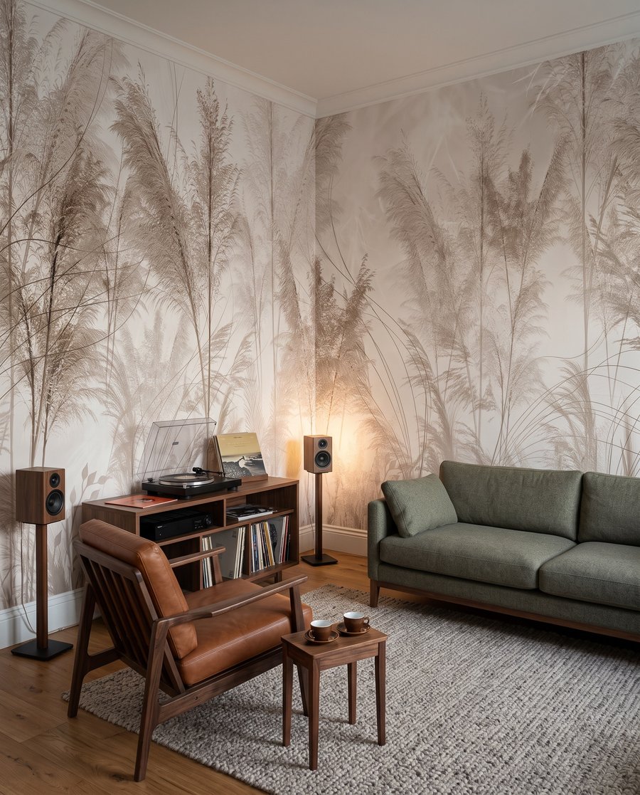 Prairie au petit matin dans un intérieur