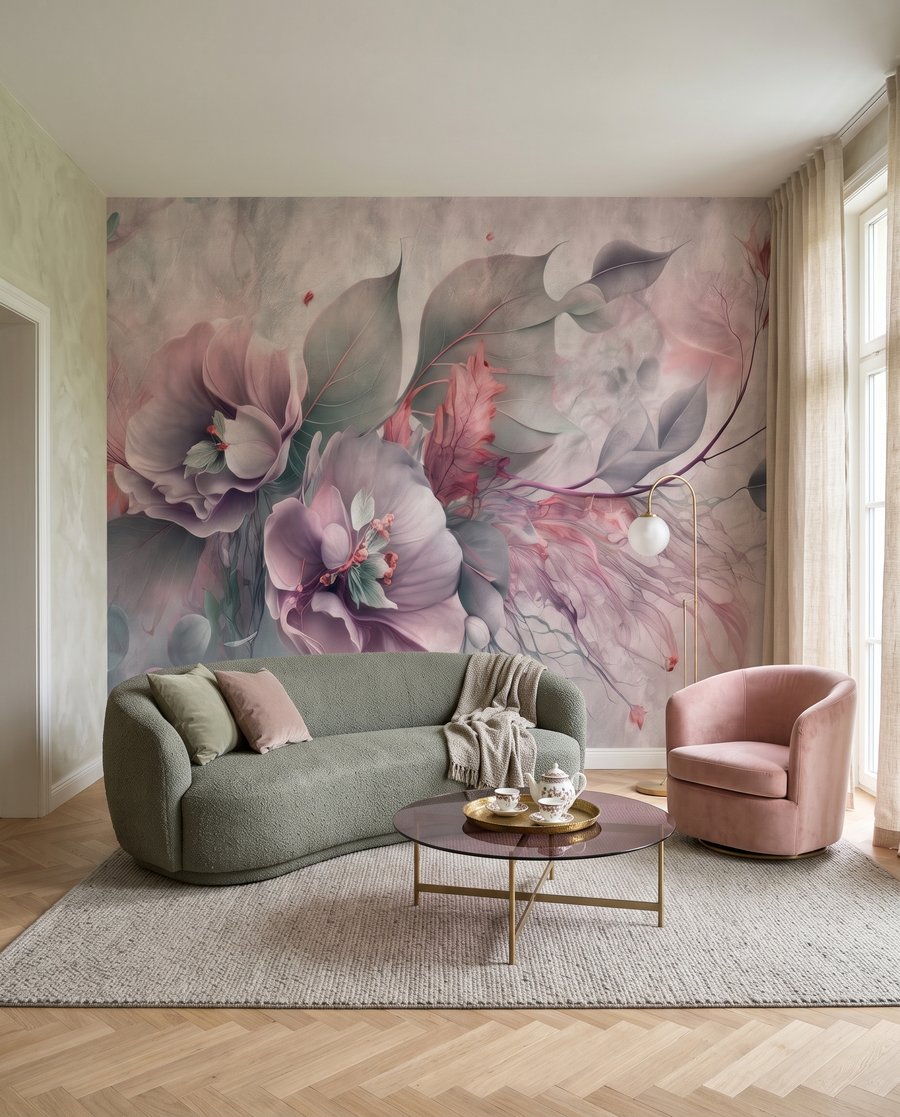 Fleurs et brindilles plumeuses — intérieur 2