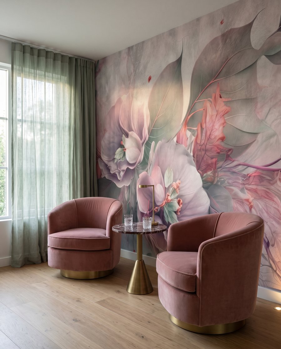 Fleurs et brindilles plumeuses — intérieur 4