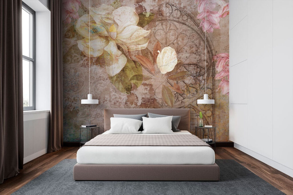 Magnolias et ornement vintage — intérieur 2