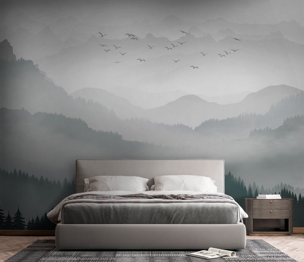 Pins noyés de brume — intérieur 2