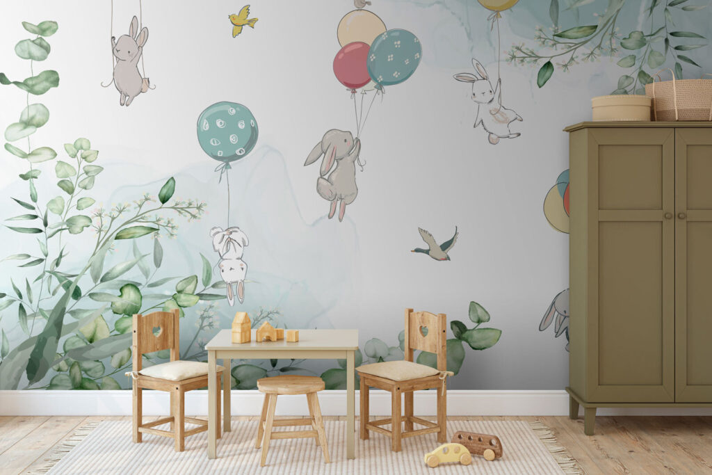 Lapins en montgolfière — intérieur 1