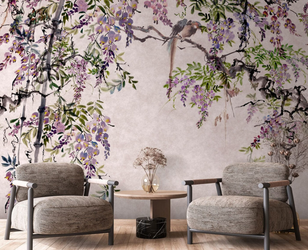 Arbre aux fleurs violettes — intérieur 2