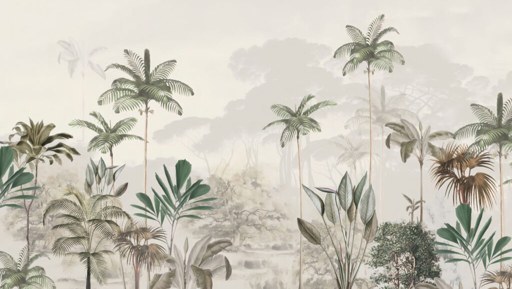 Douce verdure tropicale — motif complet