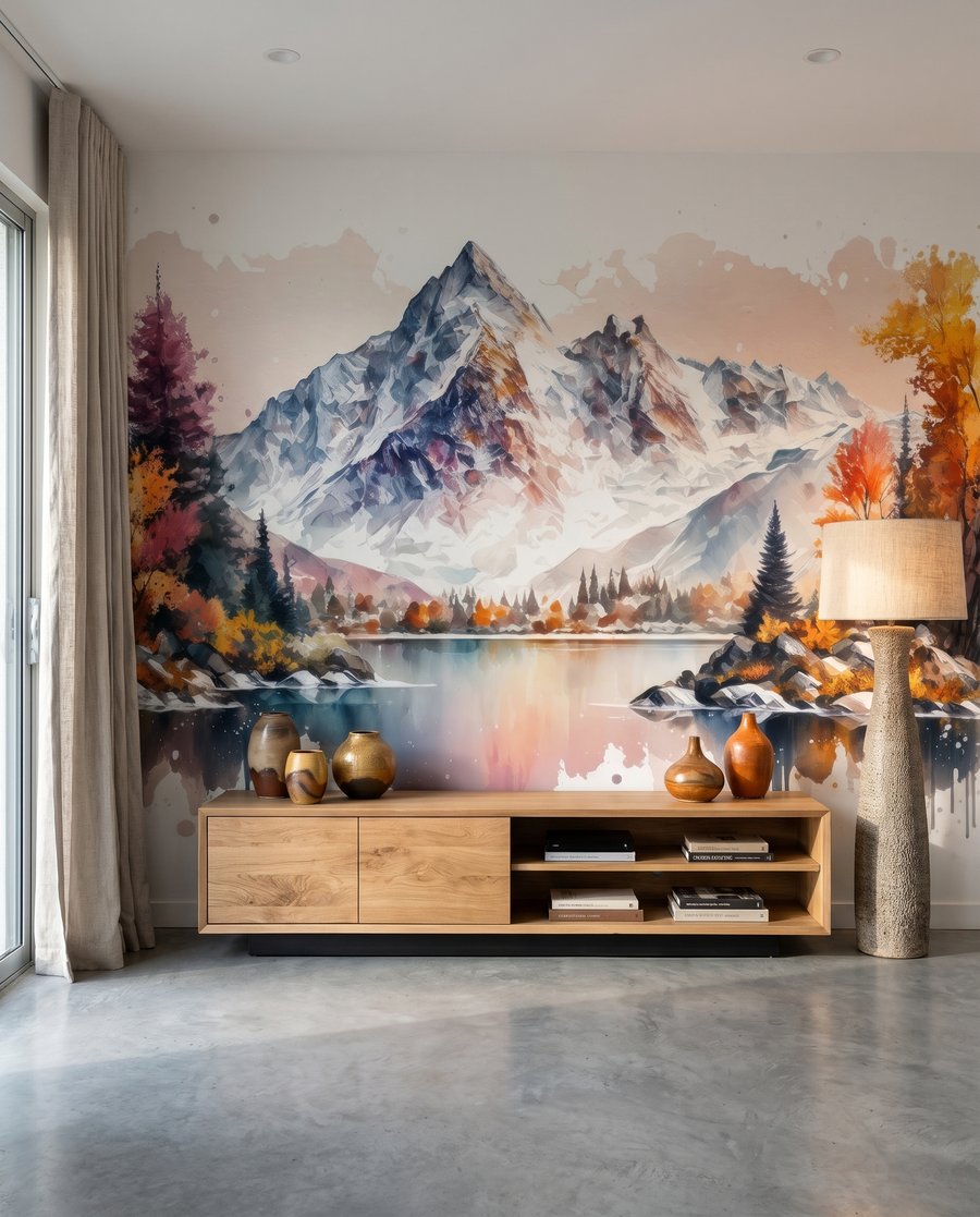 Sommet aux couleurs d’automne dans un intérieur