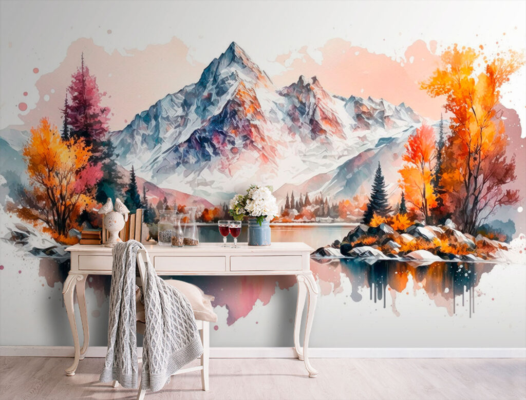 Sommet aux couleurs d’automne dans un intérieur