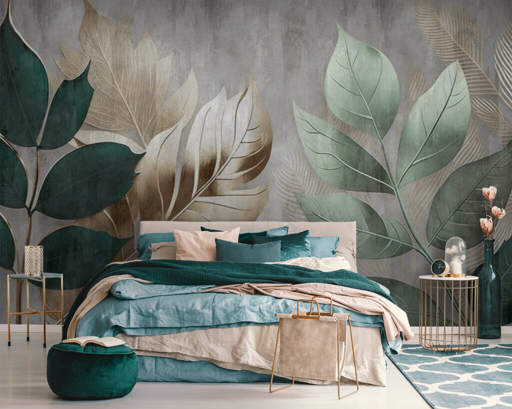 Feuilles sur fond subtil — intérieur 1