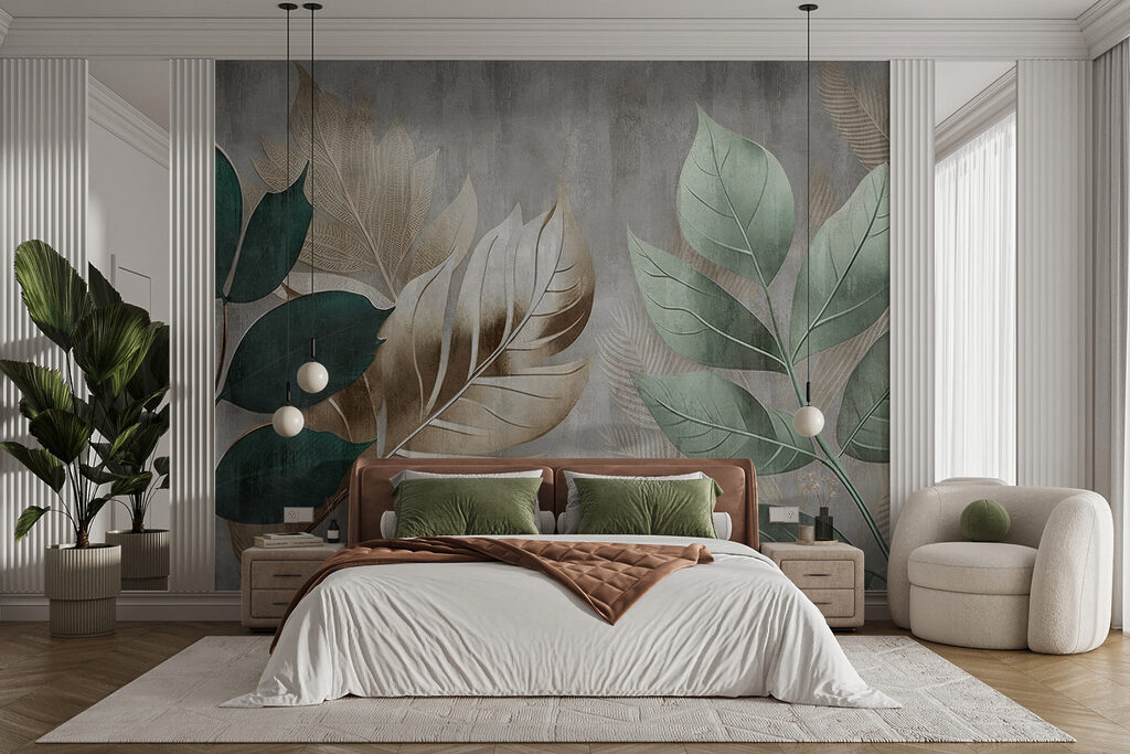 Feuilles sur fond subtil — intérieur 10