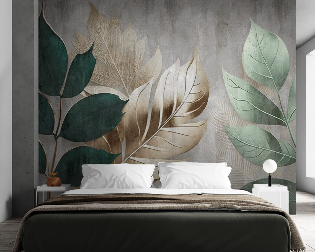 Feuilles sur fond subtil — intérieur 2