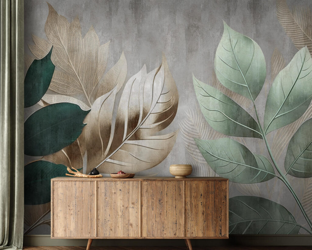 Feuilles sur fond subtil — intérieur 5