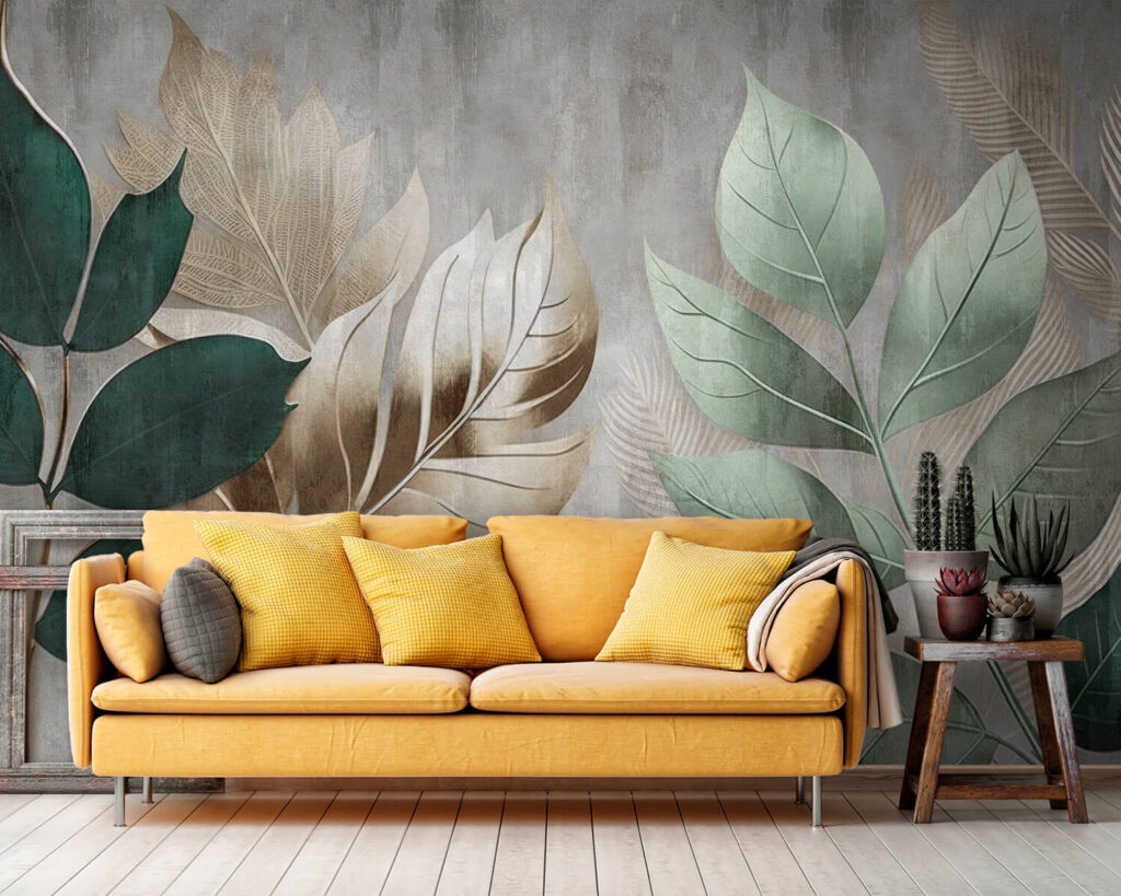 Feuilles sur fond subtil — intérieur 7