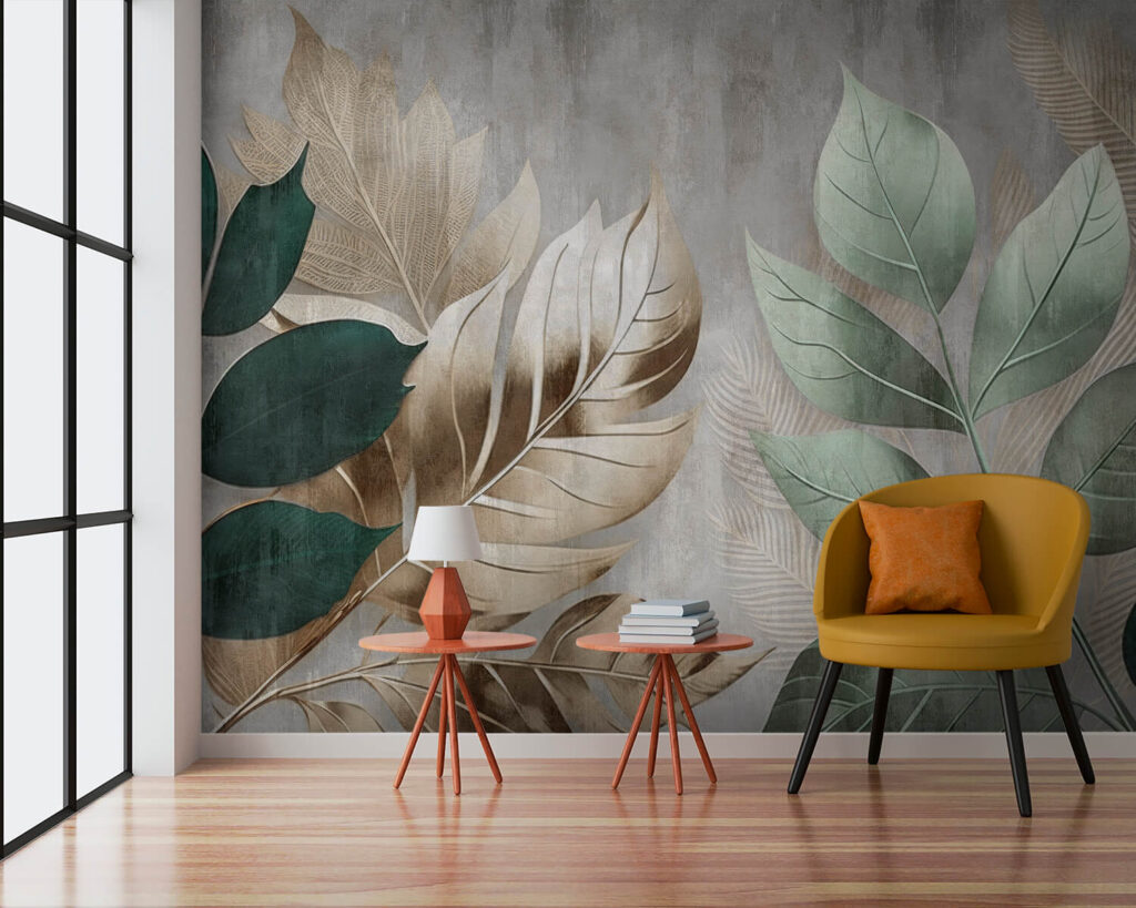 Feuilles sur fond subtil — intérieur 6