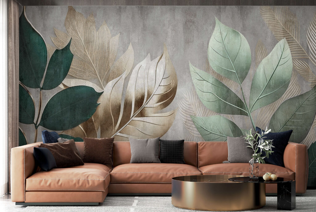 Feuilles sur fond subtil — intérieur 8
