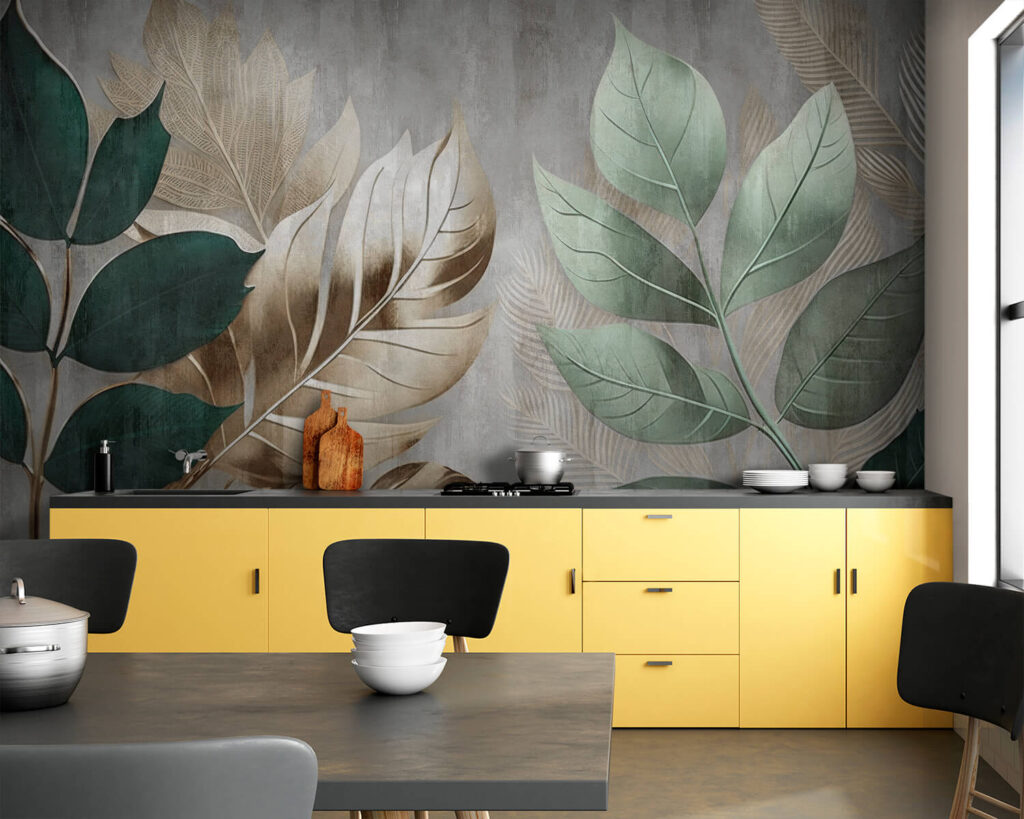 Feuilles sur fond subtil — intérieur 9