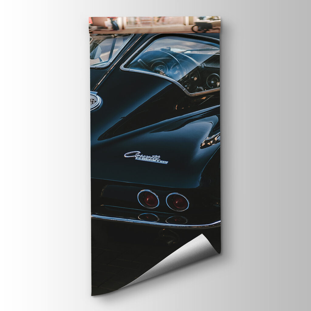 Voiture ancienne noire — vue du produit