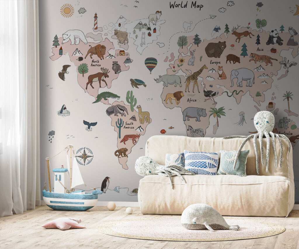 Mappemonde aux animaux — intérieur 1