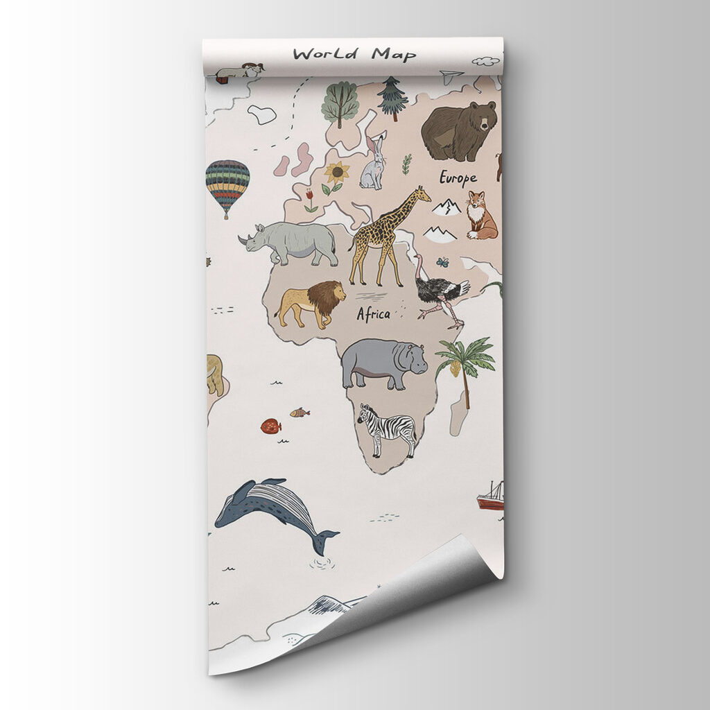 Mappemonde aux animaux — vue du produit