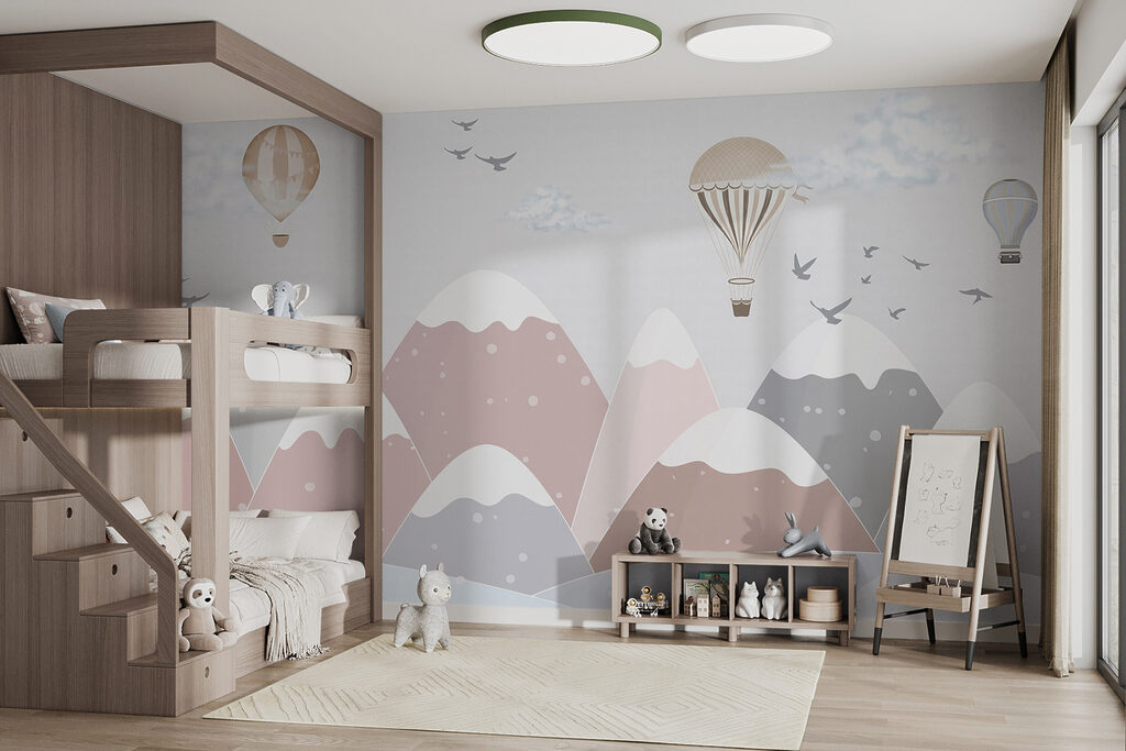 Montgolfière au-dessus des montagnes — intérieur 3