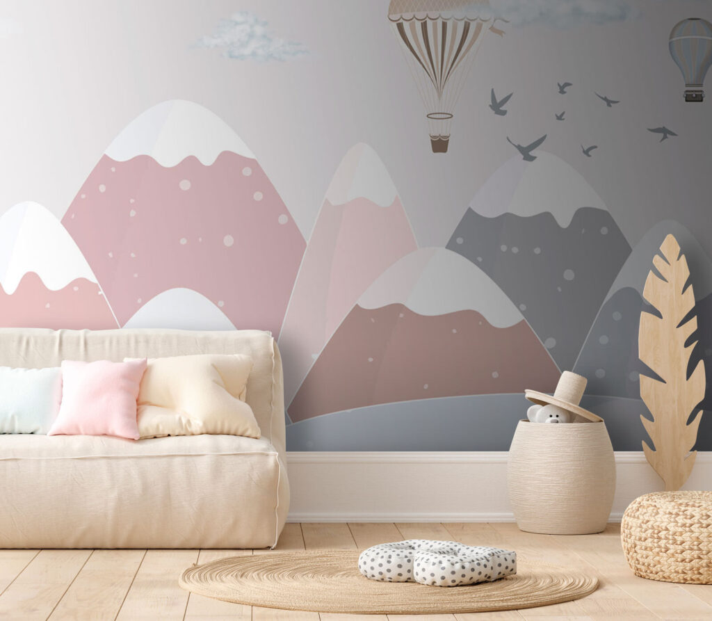 Montgolfière au-dessus des montagnes — intérieur 2