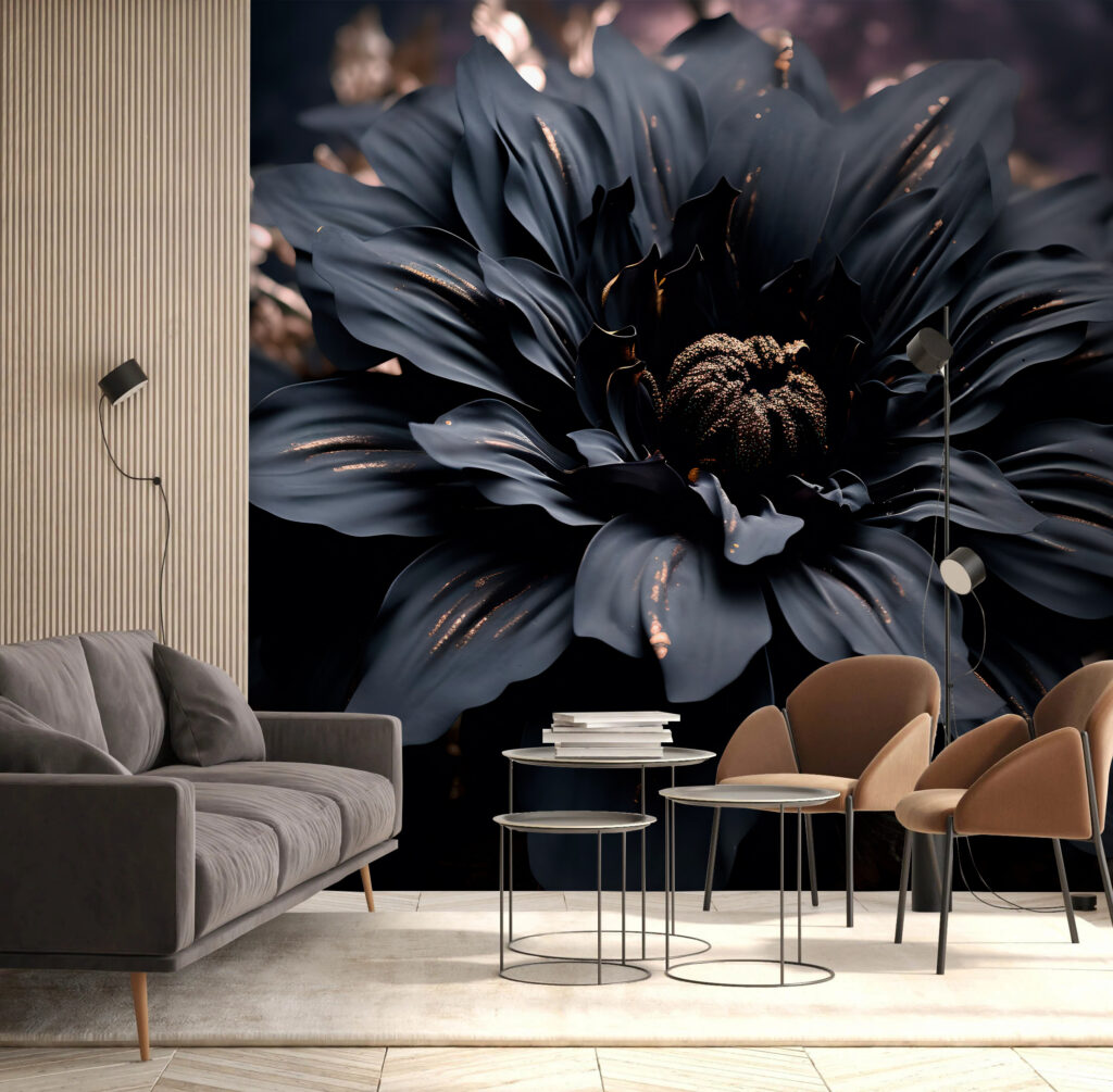 Fleur bleu nuit dans un intérieur