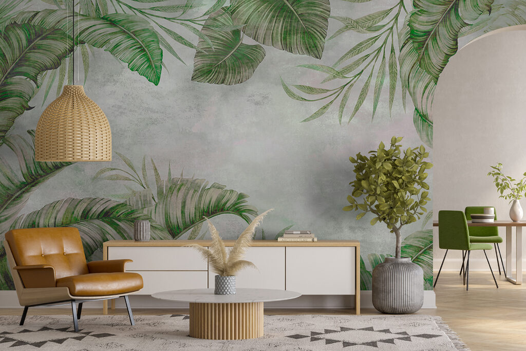 Bordure de feuilles tropicales — intérieur 4