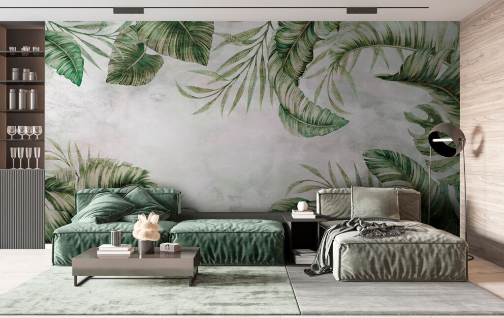 Bordure de feuilles tropicales — intérieur 2