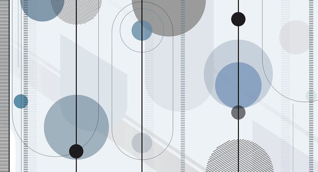 Cercles et fines rayures — motif complet