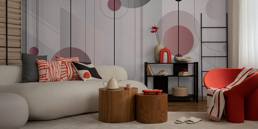 Cercles et fines rayures — intérieur 1