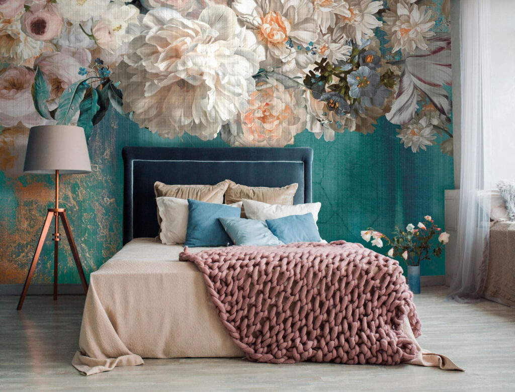 Fleurs blanches au pinceau — intérieur 1