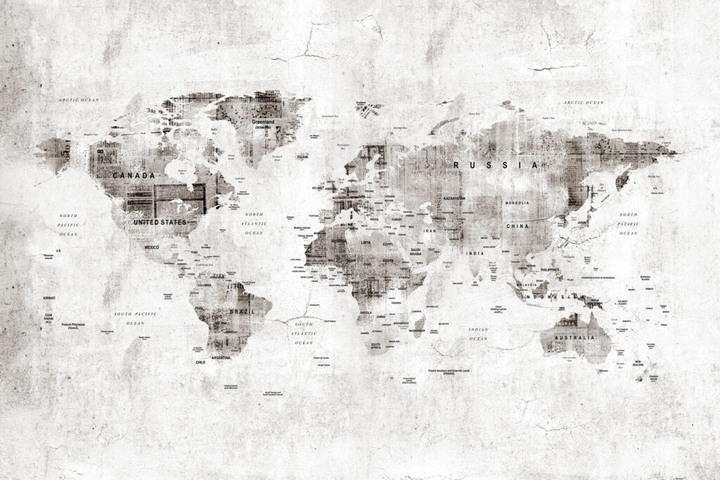 Carte du monde estompée — motif complet