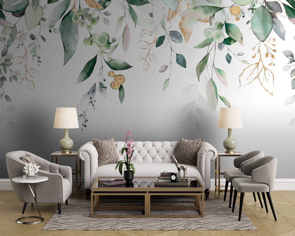 Canopée sur blanc dans un intérieur