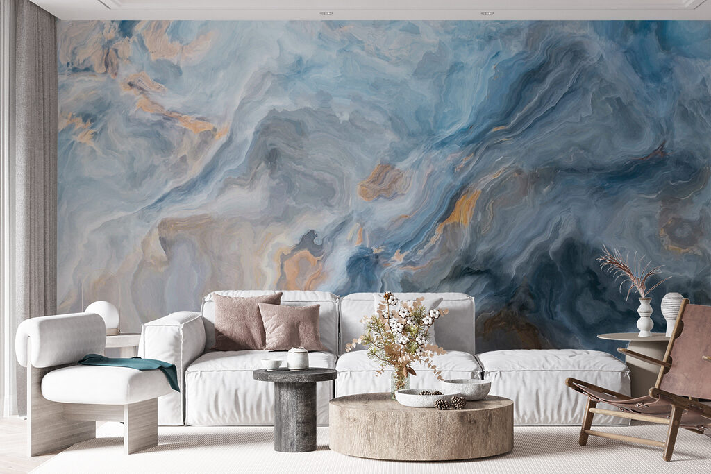 Bleu marbré ondoyant — intérieur 3