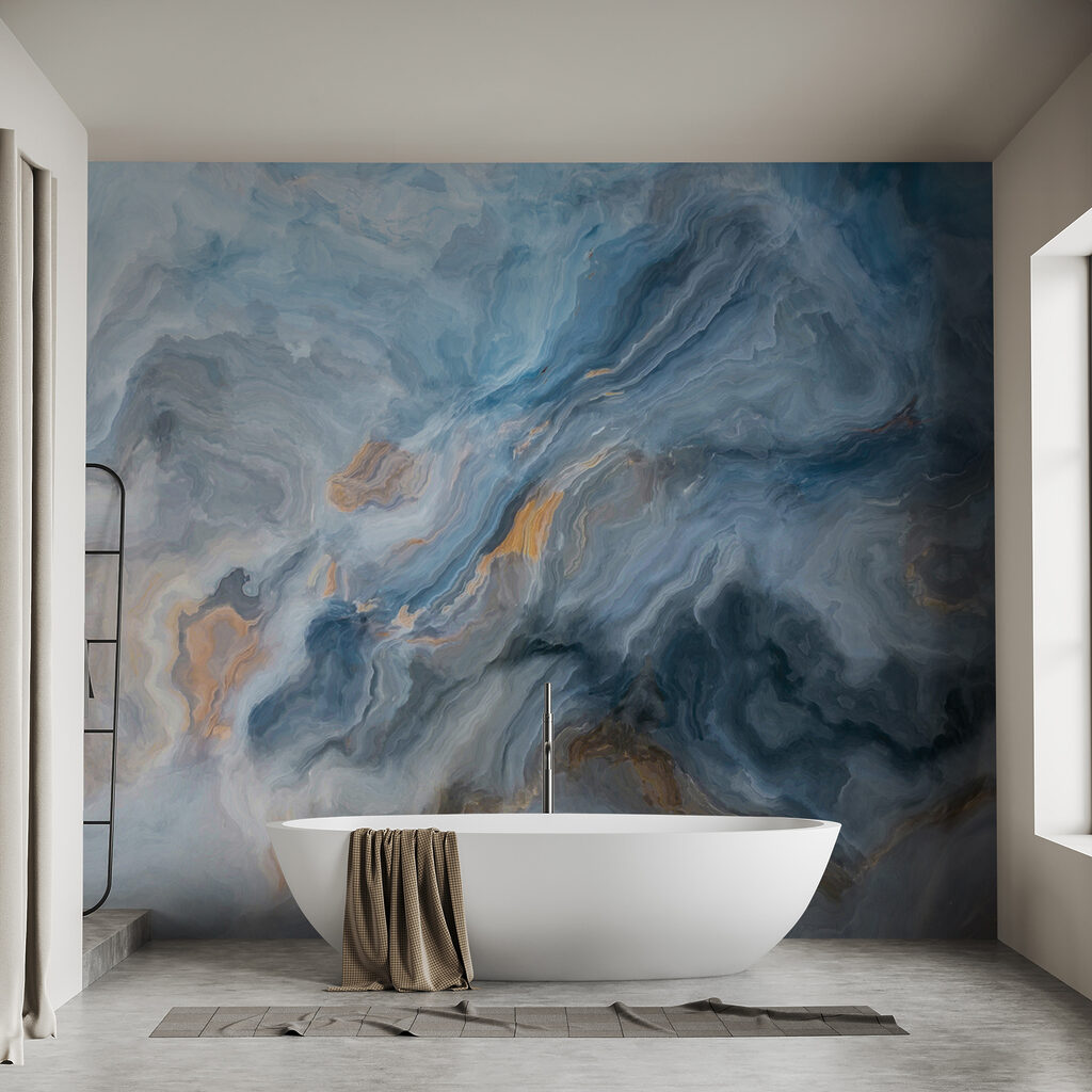 Bleu marbré ondoyant — intérieur 4