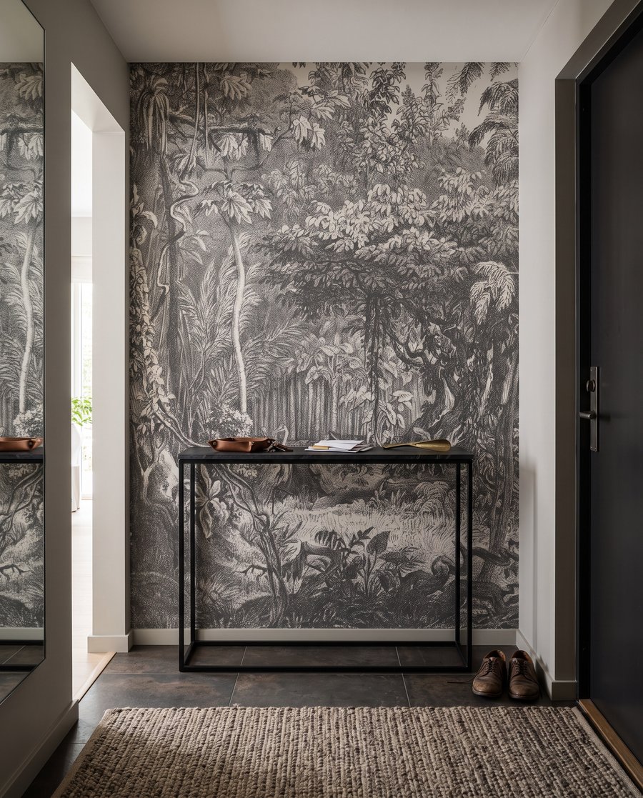 Jungle au trait fin dans un intérieur