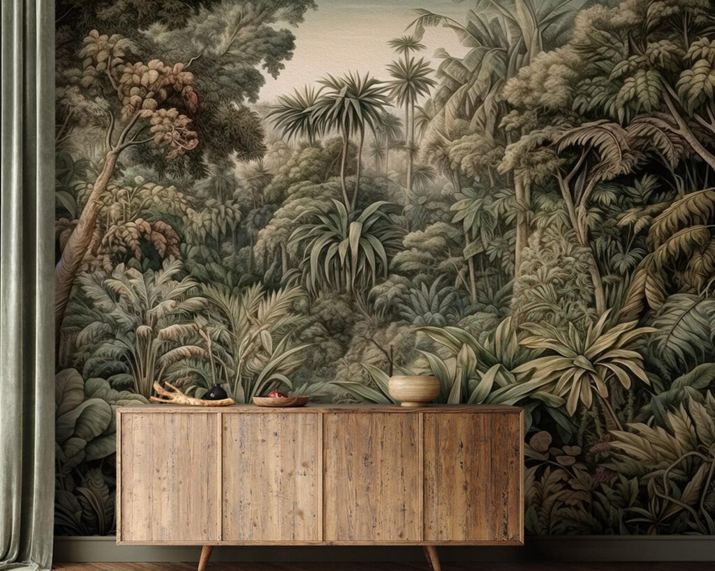 Forêt ancienne et sinueuse dans un intérieur
