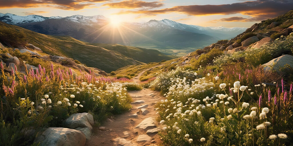 Rayons sur la vallée — motif complet