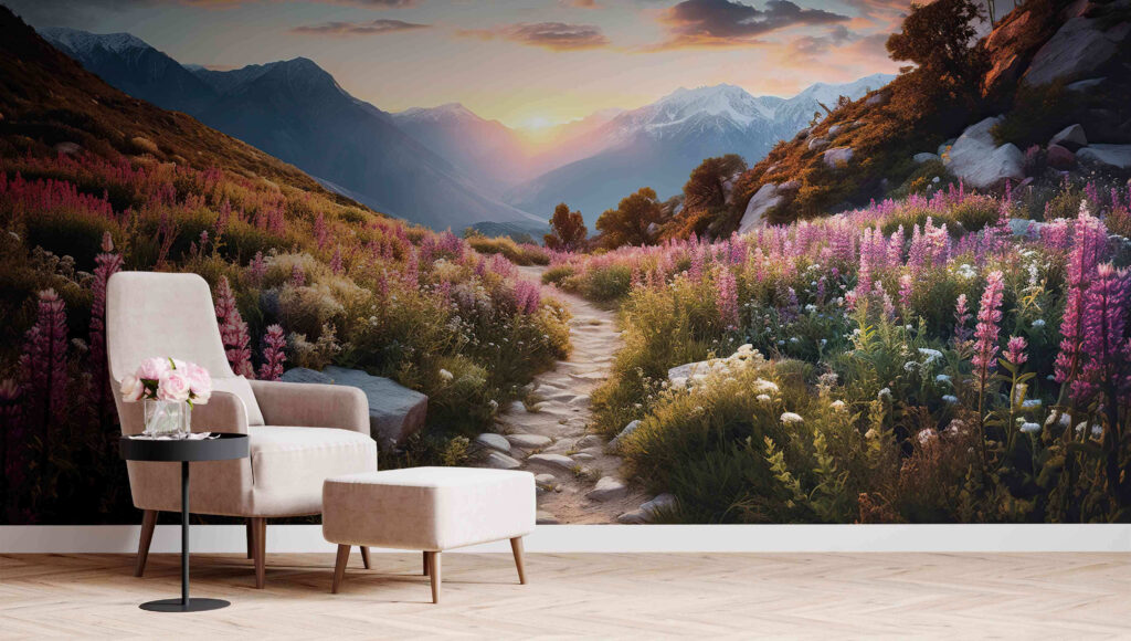 Sentier fleuri en montagne — intérieur 1