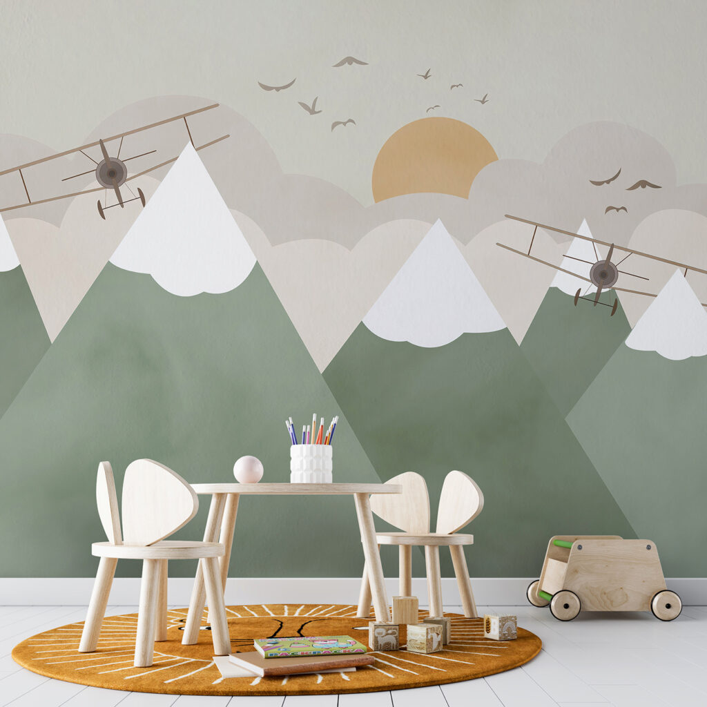 Avions et sommets verts — intérieur 4