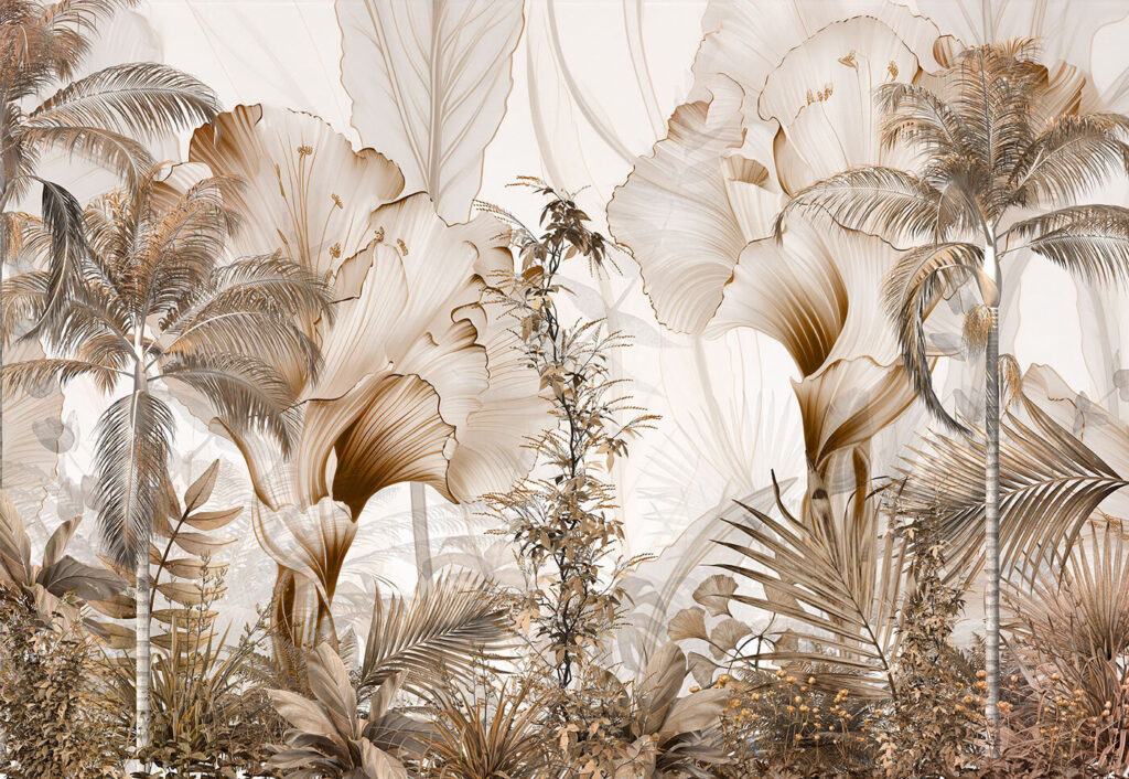 Jungle couleur miel — motif complet
