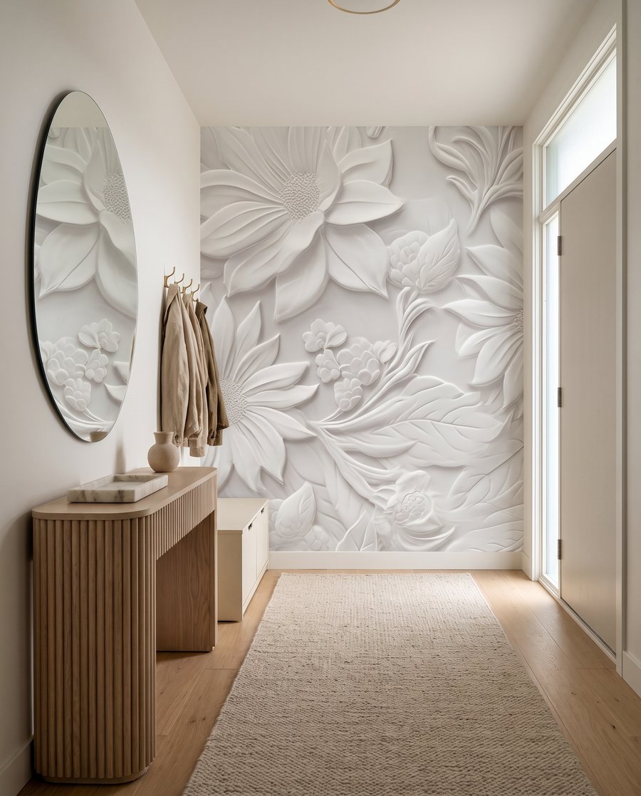 Fleurs blanches sculpturales — intérieur 5