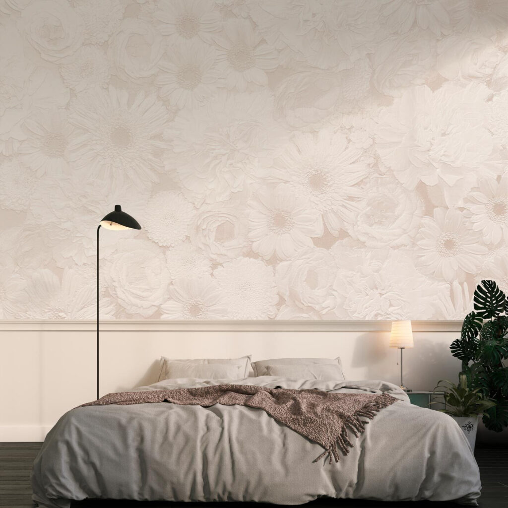 Motif de fleurs blanches — intérieur 1