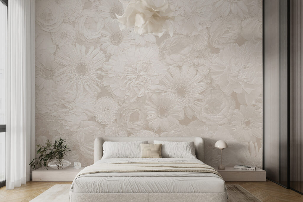 Motif de fleurs blanches — intérieur 4