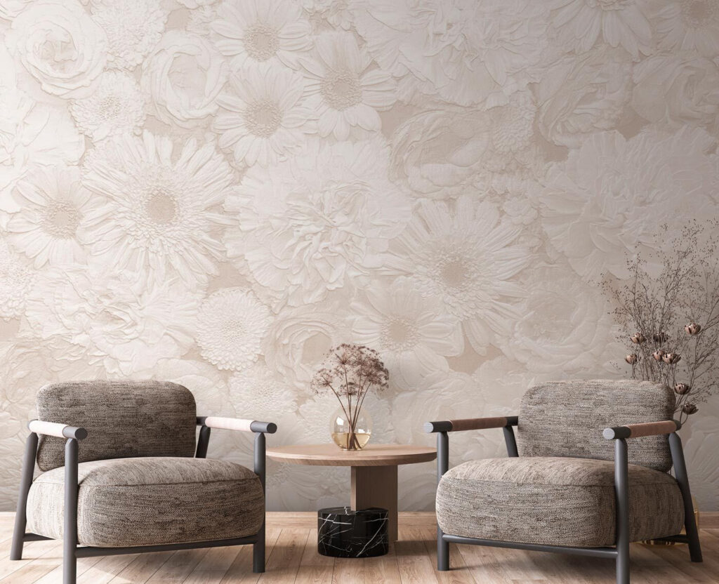 Motif de fleurs blanches — intérieur 2