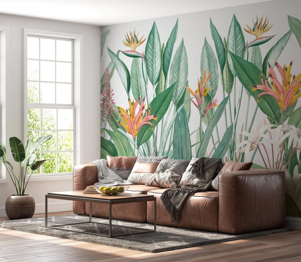 Feuillage tropical éclatant — intérieur 3