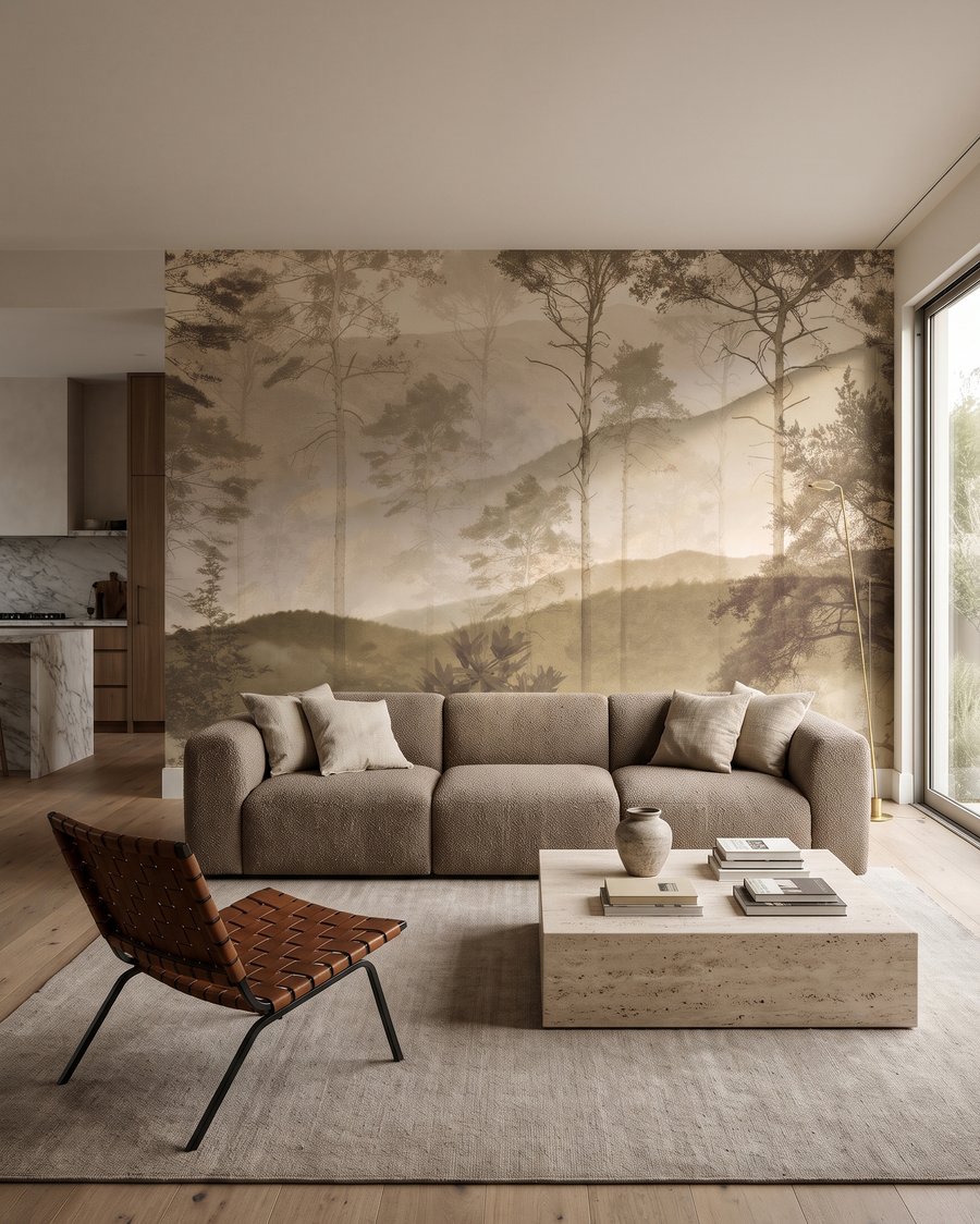 Lisière et vallée dans un intérieur
